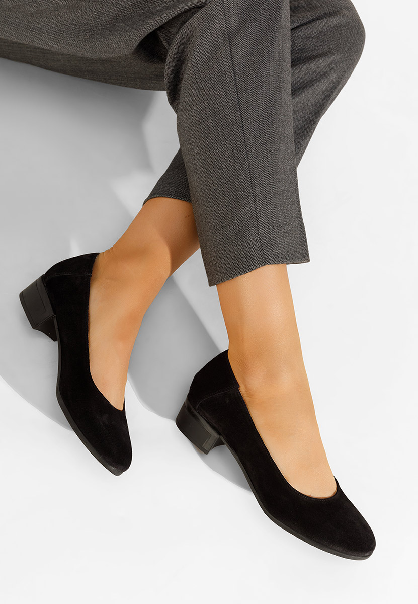 Décolleté pelle nero Montremy V2