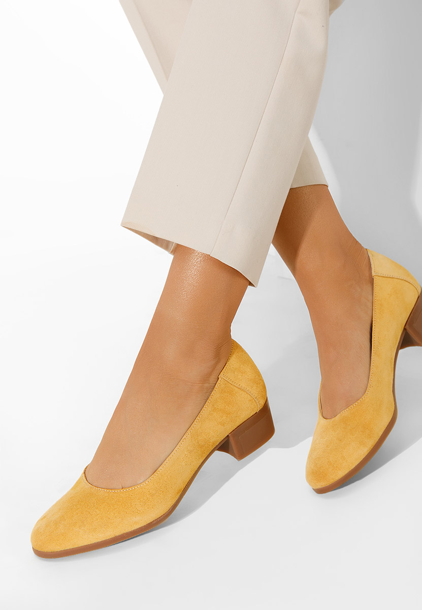Décolleté tacco basso Montremy V2 gialli