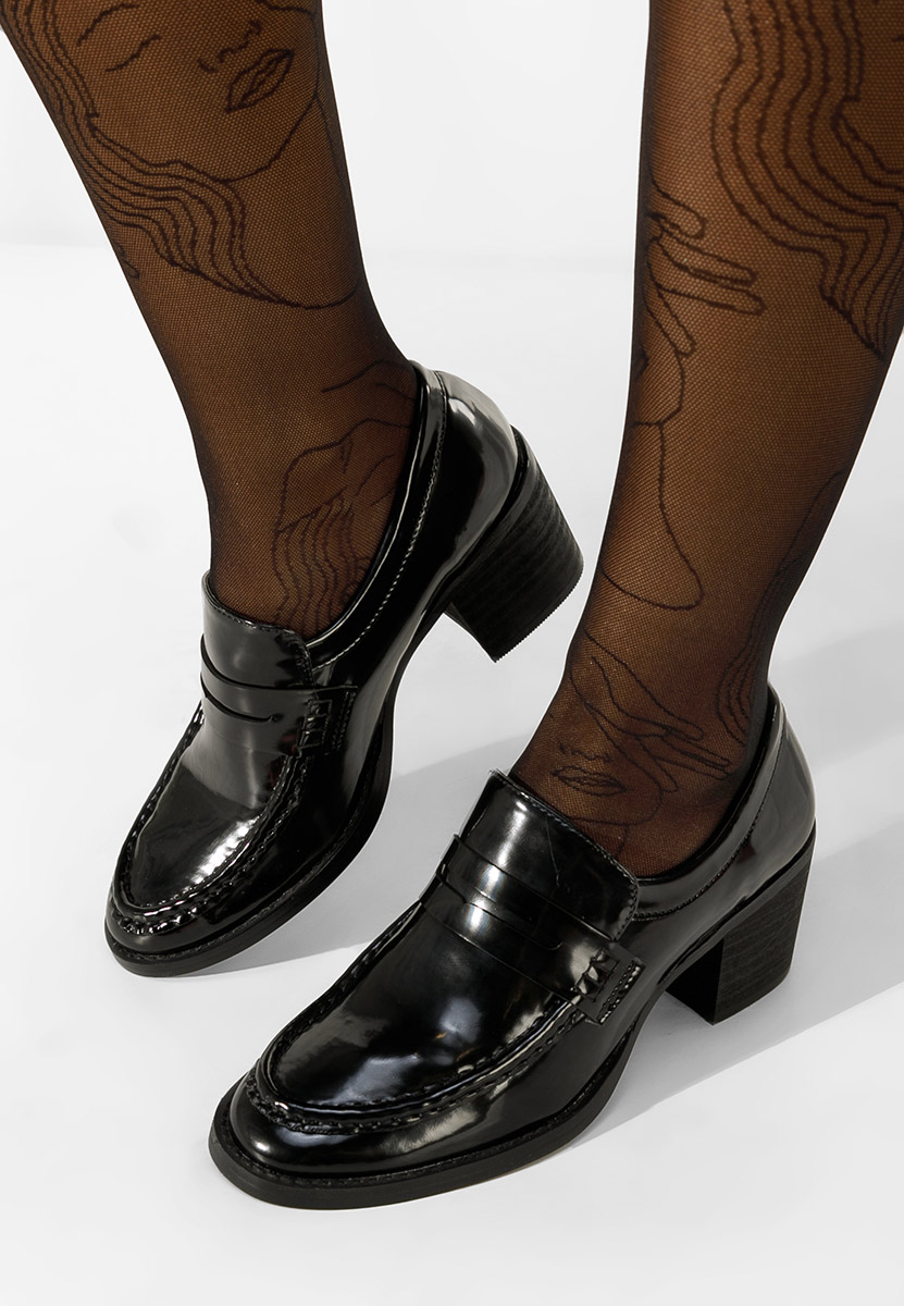 Mocassini con tacco Tandil nero