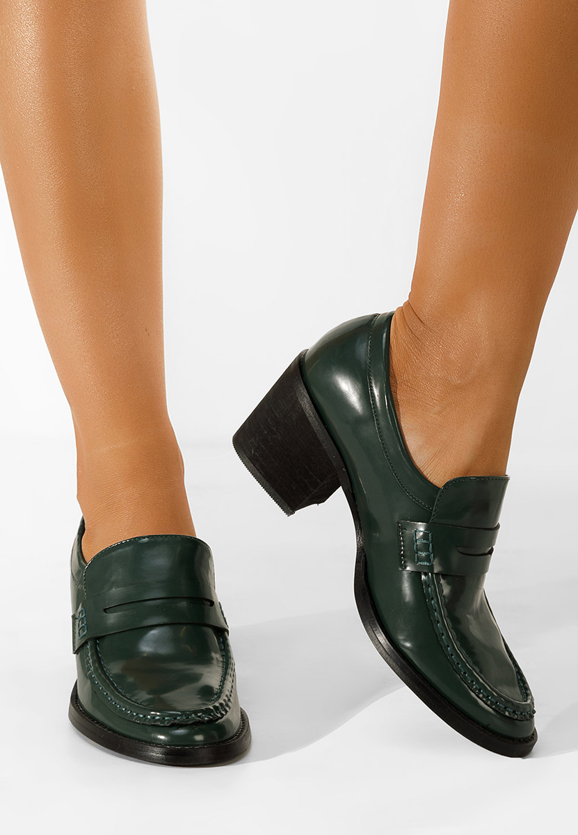 Mocassini con tacco Tandil verdi