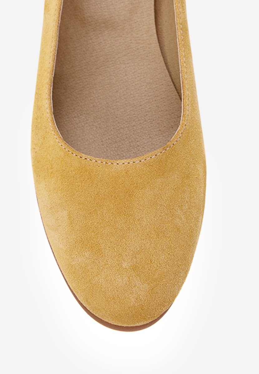 Décolleté tacco basso Montremy V2 gialli