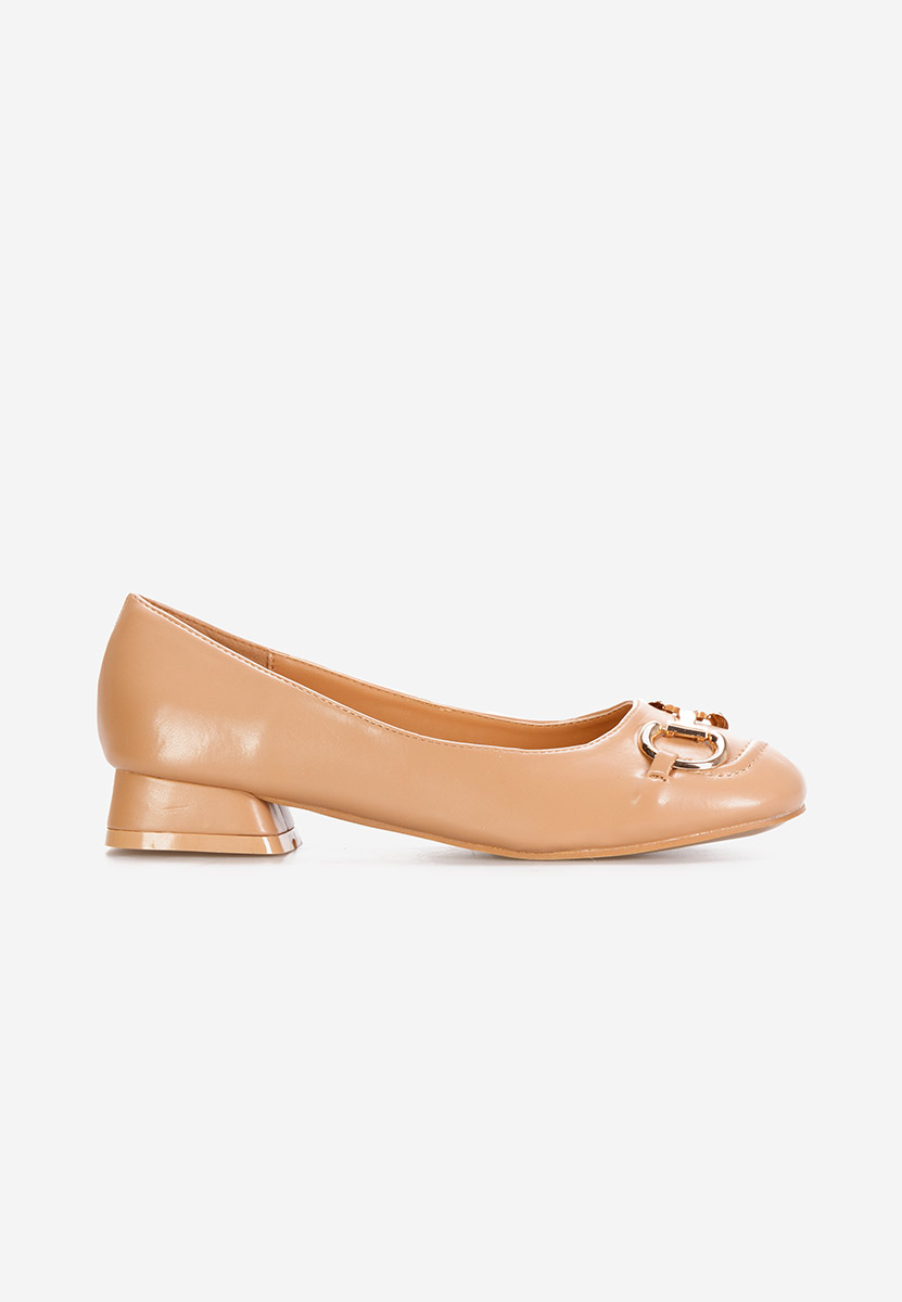 Décolleté tacco basso Escana beige
