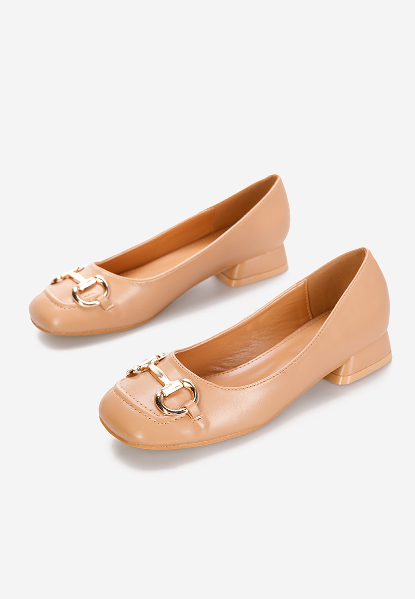Décolleté tacco basso Escana beige