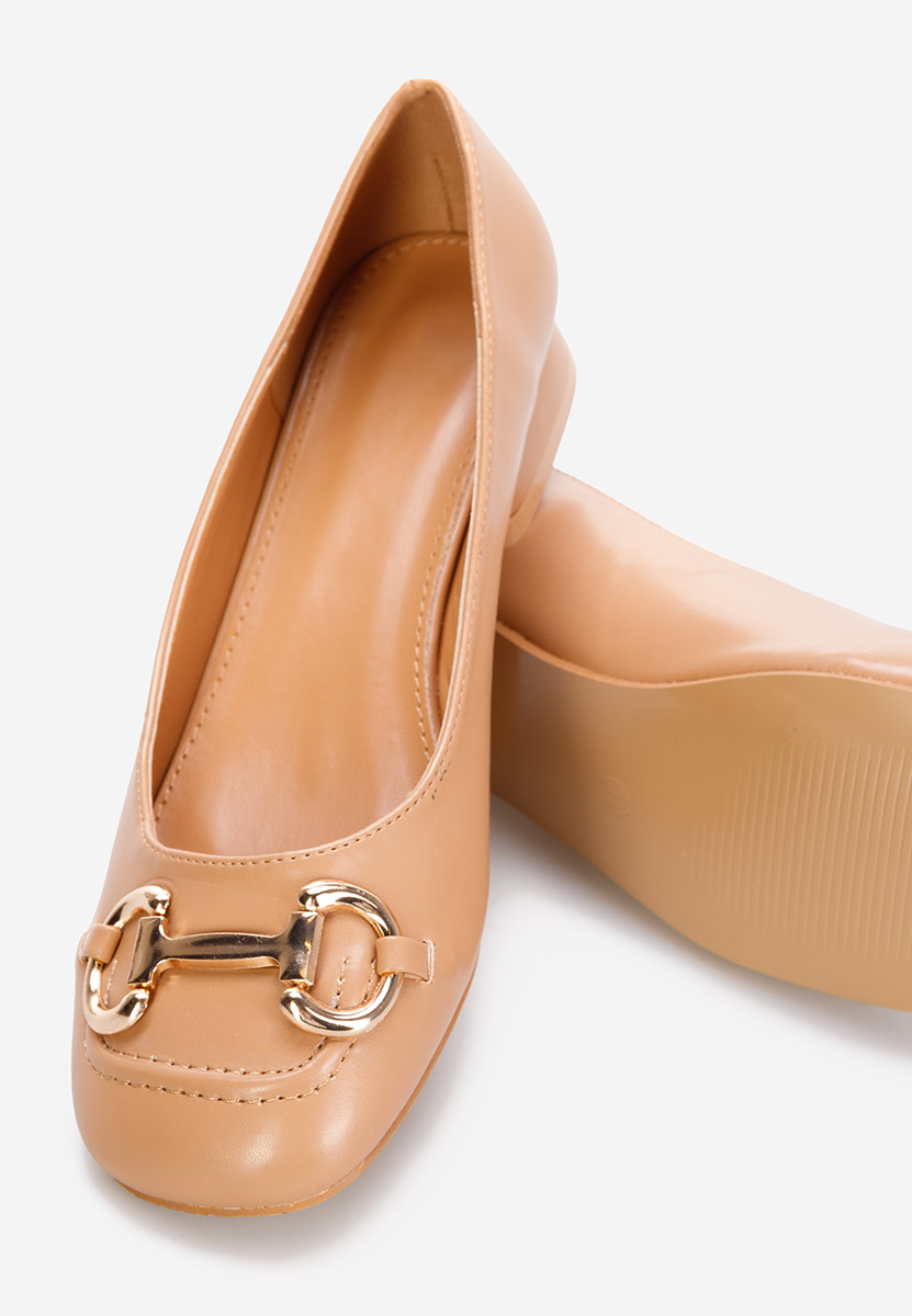 Décolleté tacco basso Escana beige