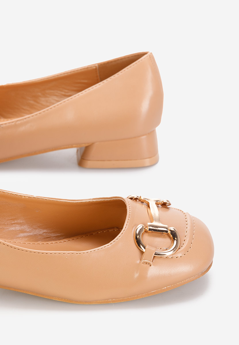 Décolleté tacco basso Escana beige