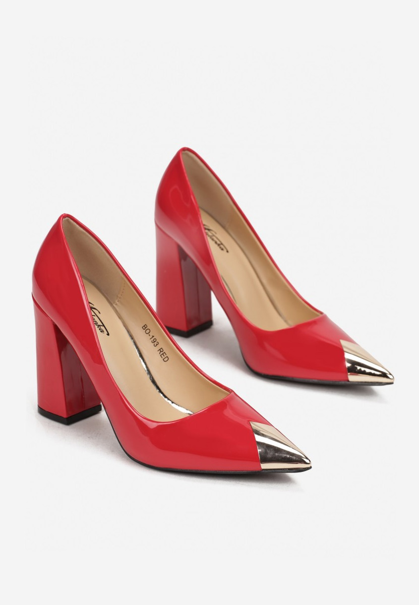 Scarpe con tacco largo rosso Azul