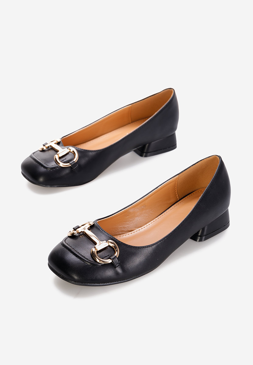 Décolleté tacco basso Escana nero