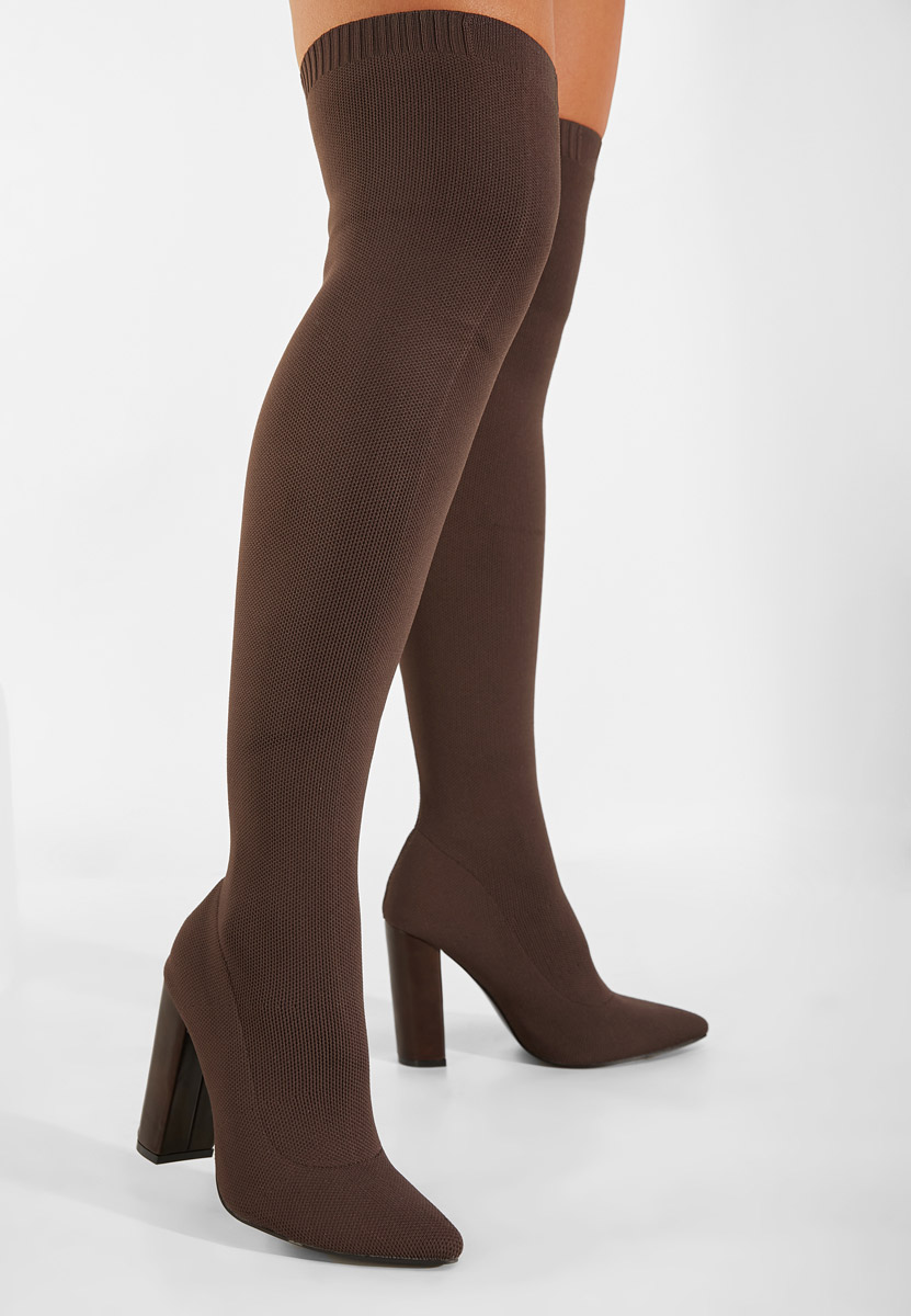 Stivali alti donna Marrone Herrera