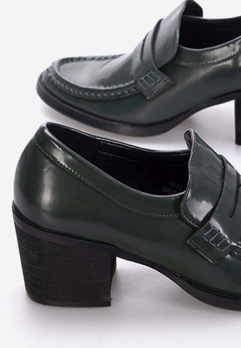 Mocassini con tacco Tandil verdi