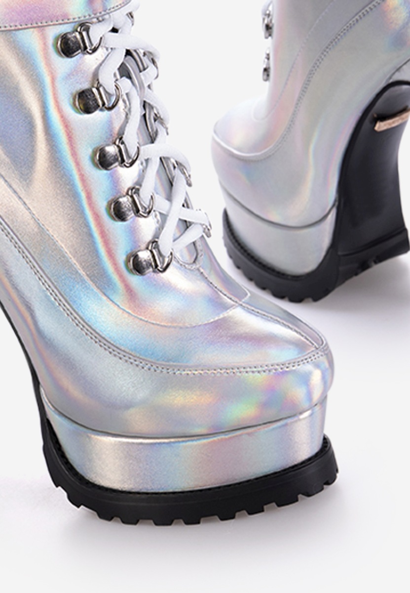 Tronchetti con tacco Argento Genoa