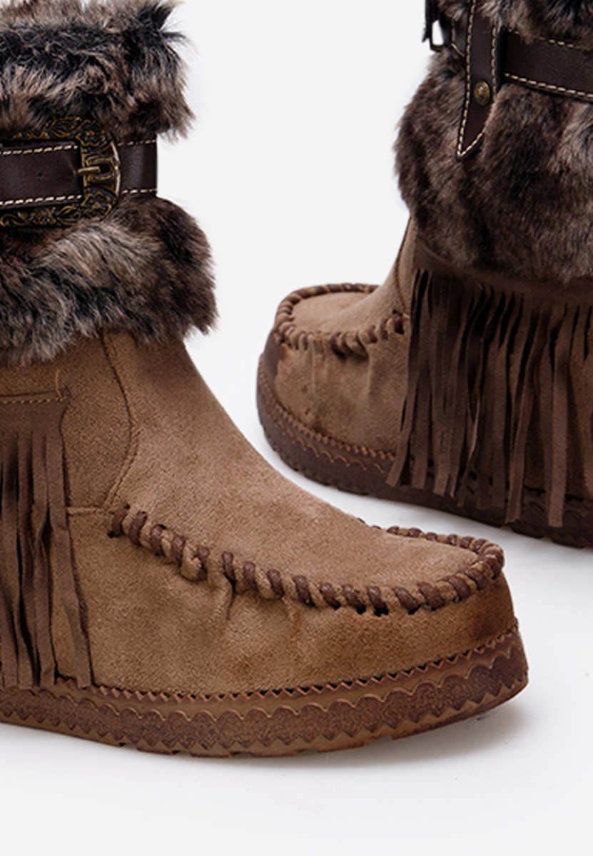 Stivali zeppa interna Marrone Pavia