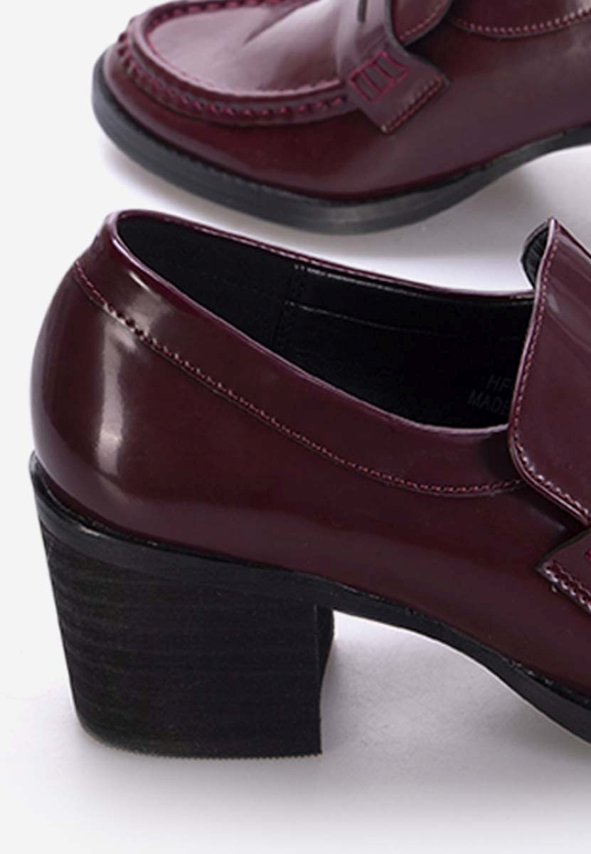 Mocassini con tacco Tandil granata