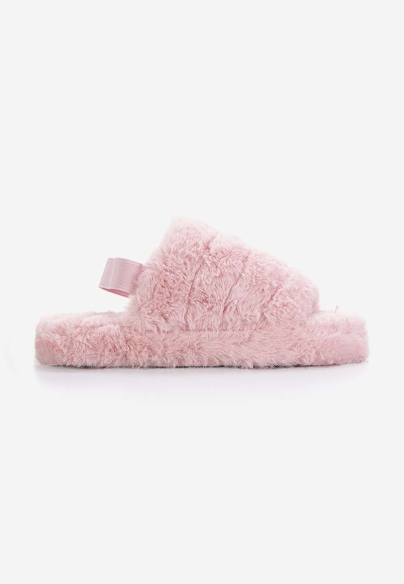 Ciabatte con pelo Rosa Quenta