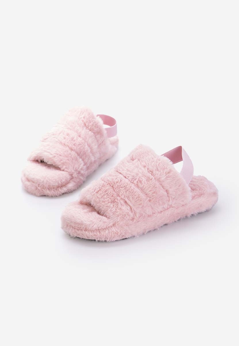 Ciabatte con pelo Rosa Quenta