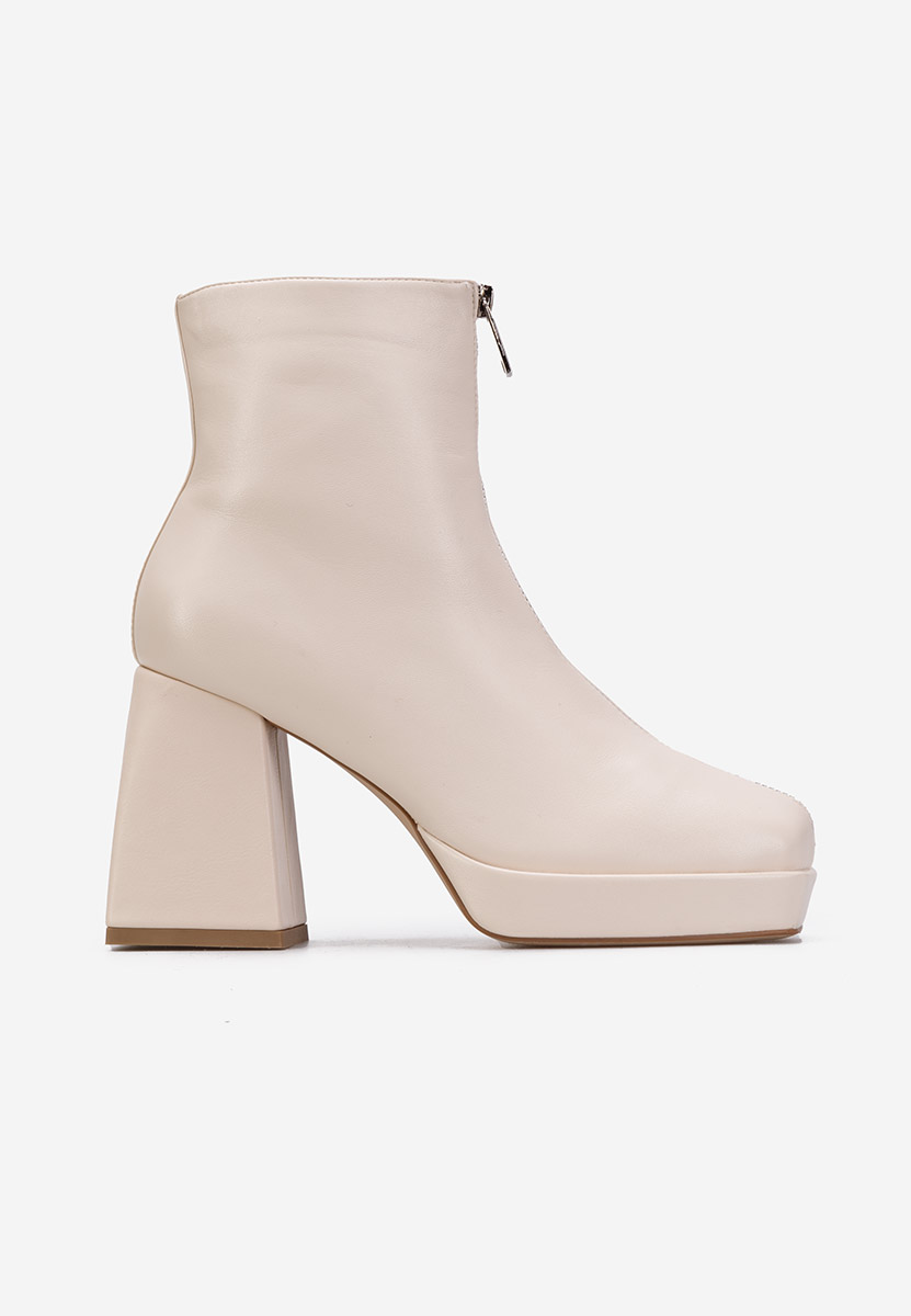 Tronchetti con tacco dama Beige Jauja