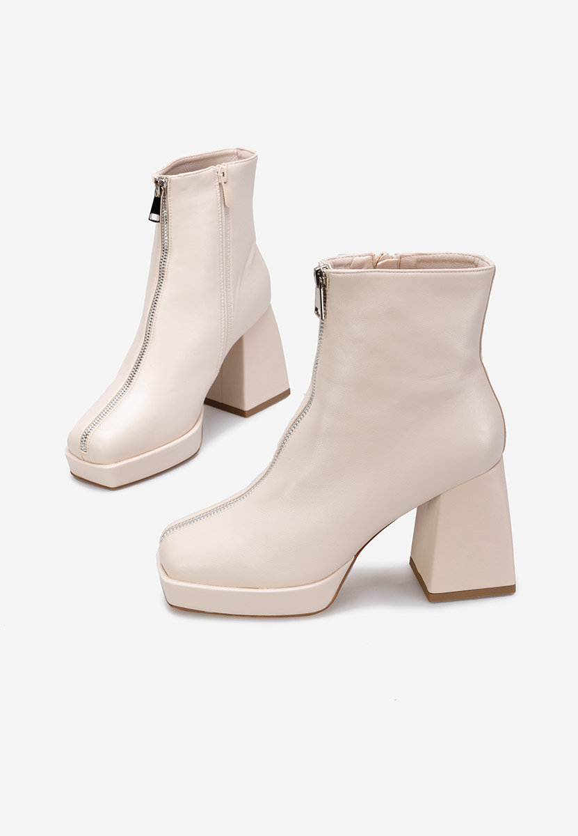 Tronchetti con tacco dama Beige Jauja