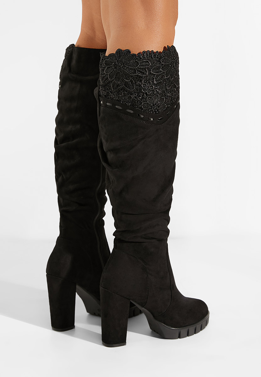 Stivali alti donna nero Vienne