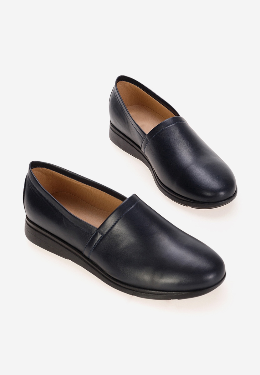 Scarpe basse donna pelle Guilena blu marine