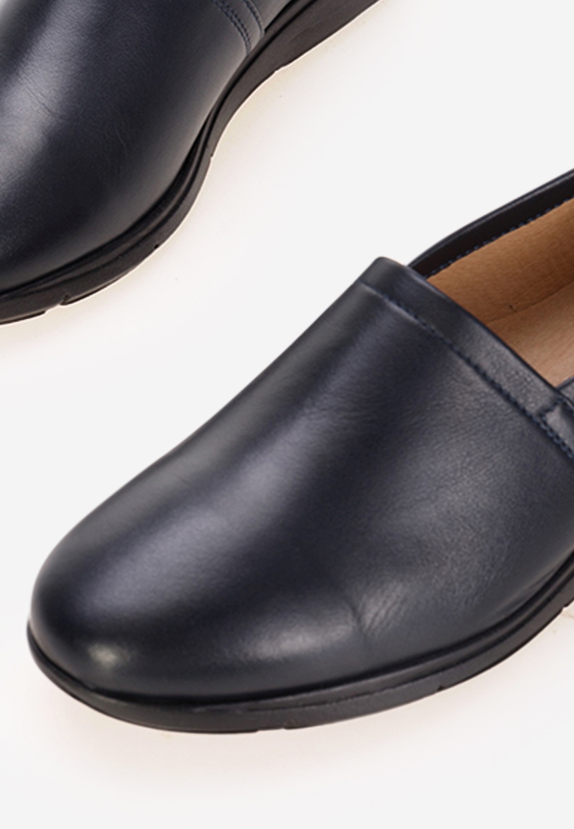 Scarpe basse donna pelle Guilena blu marine