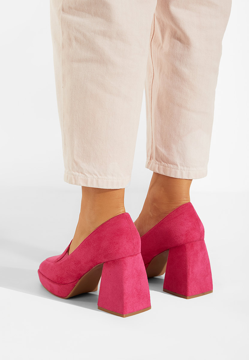 Décolleté tacco largo rosa Hoya