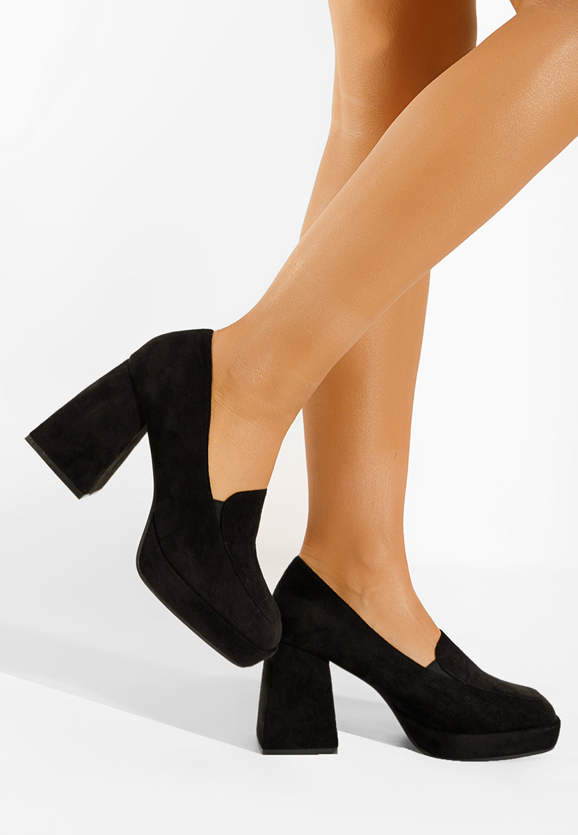 Décolleté tacco largo nero Hoya