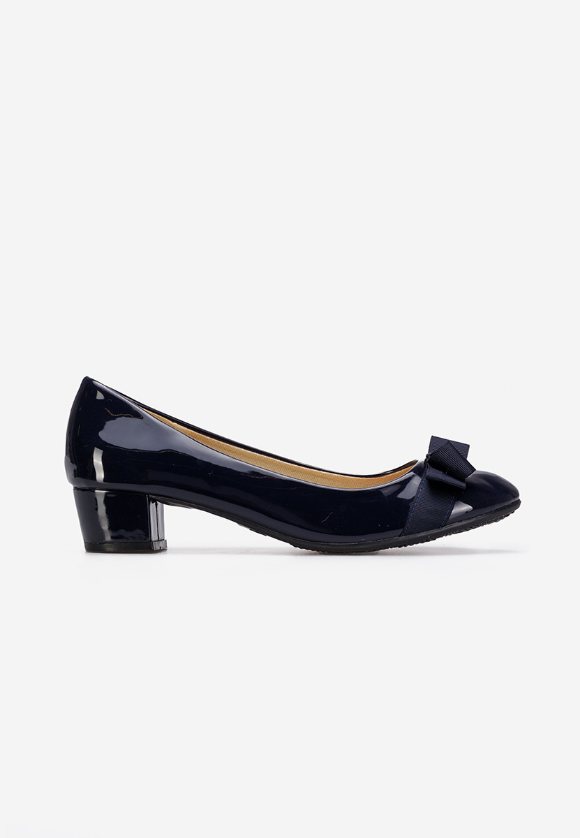 Décolleté in vernice blu marine Carasca