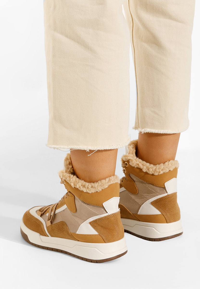 Sneakers donna invernali camel Kaleria