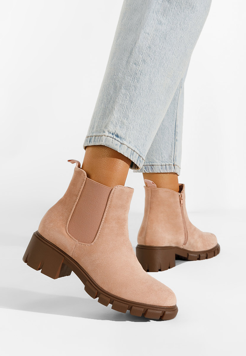 Stivaletto chelsea donna beige Alyona