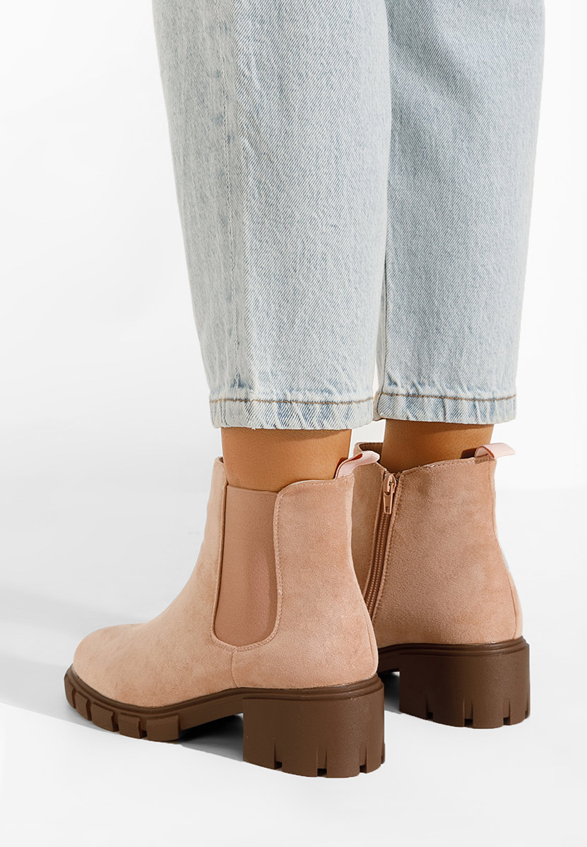 Stivaletto chelsea donna beige Alyona