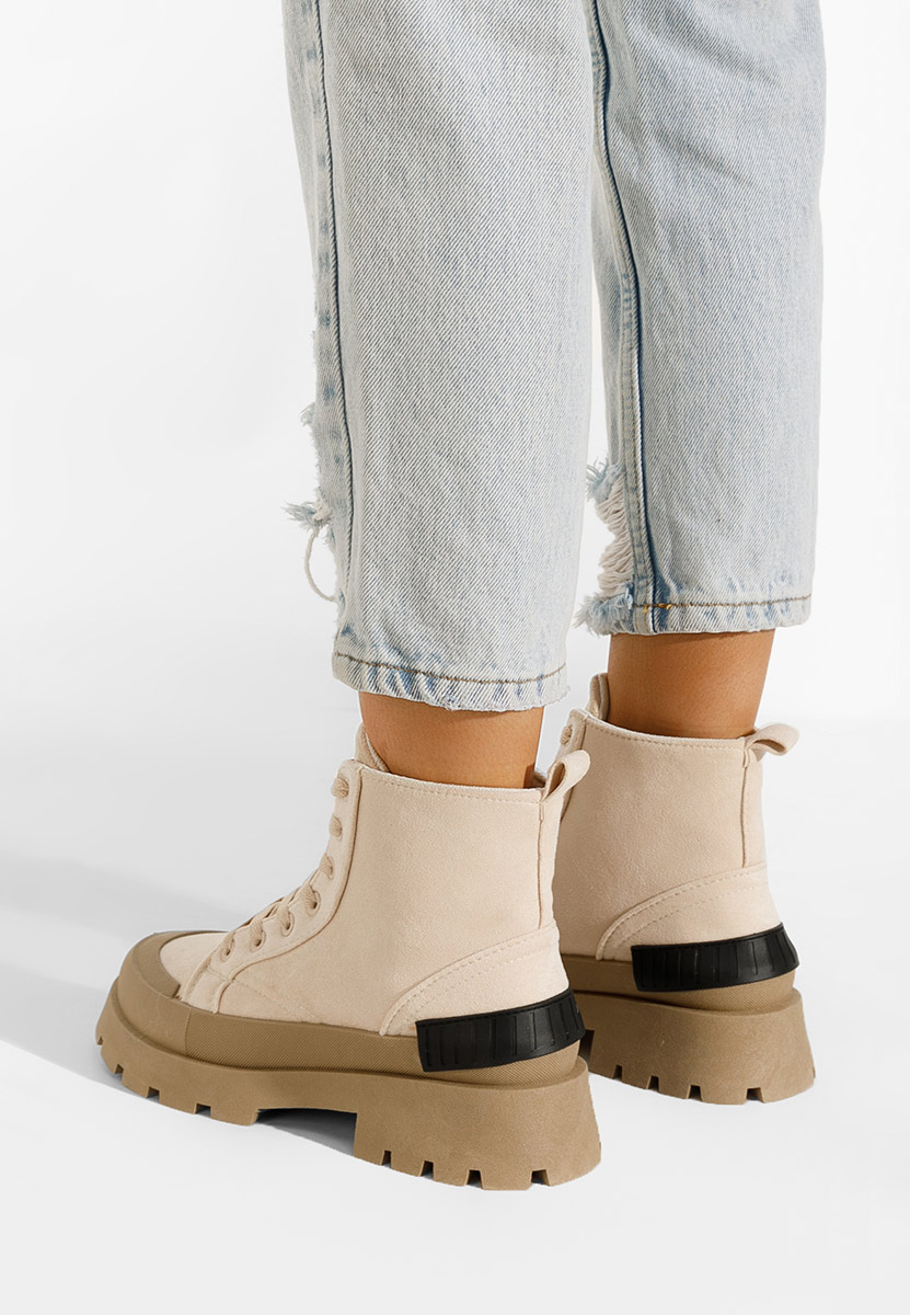 Stivaletti donna beige Serrena