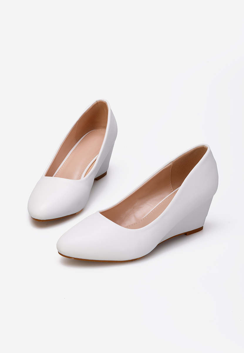 Scarpe con zeppa bianchi Cutiara