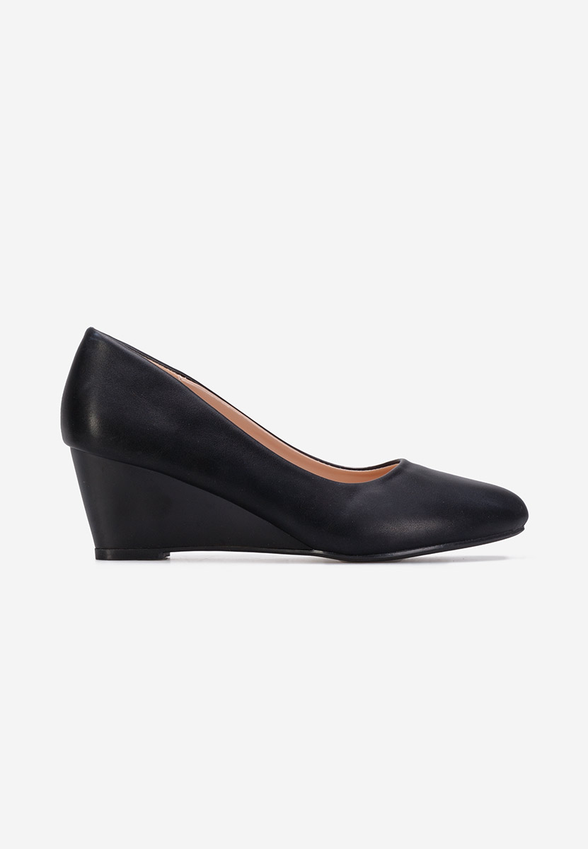 Scarpe con zeppa nero Cutiara