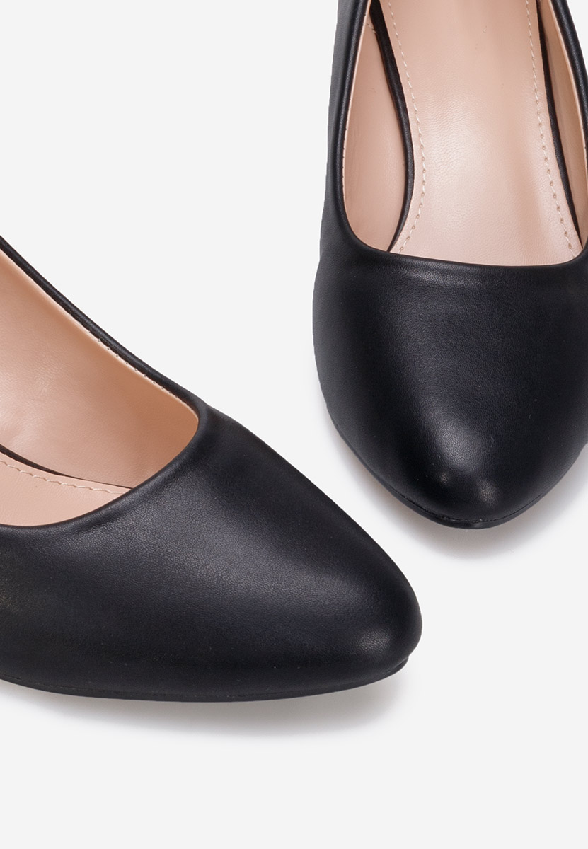 Scarpe con zeppa nero Cutiara