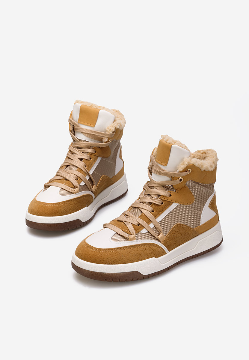 Sneakers donna invernali camel Kaleria