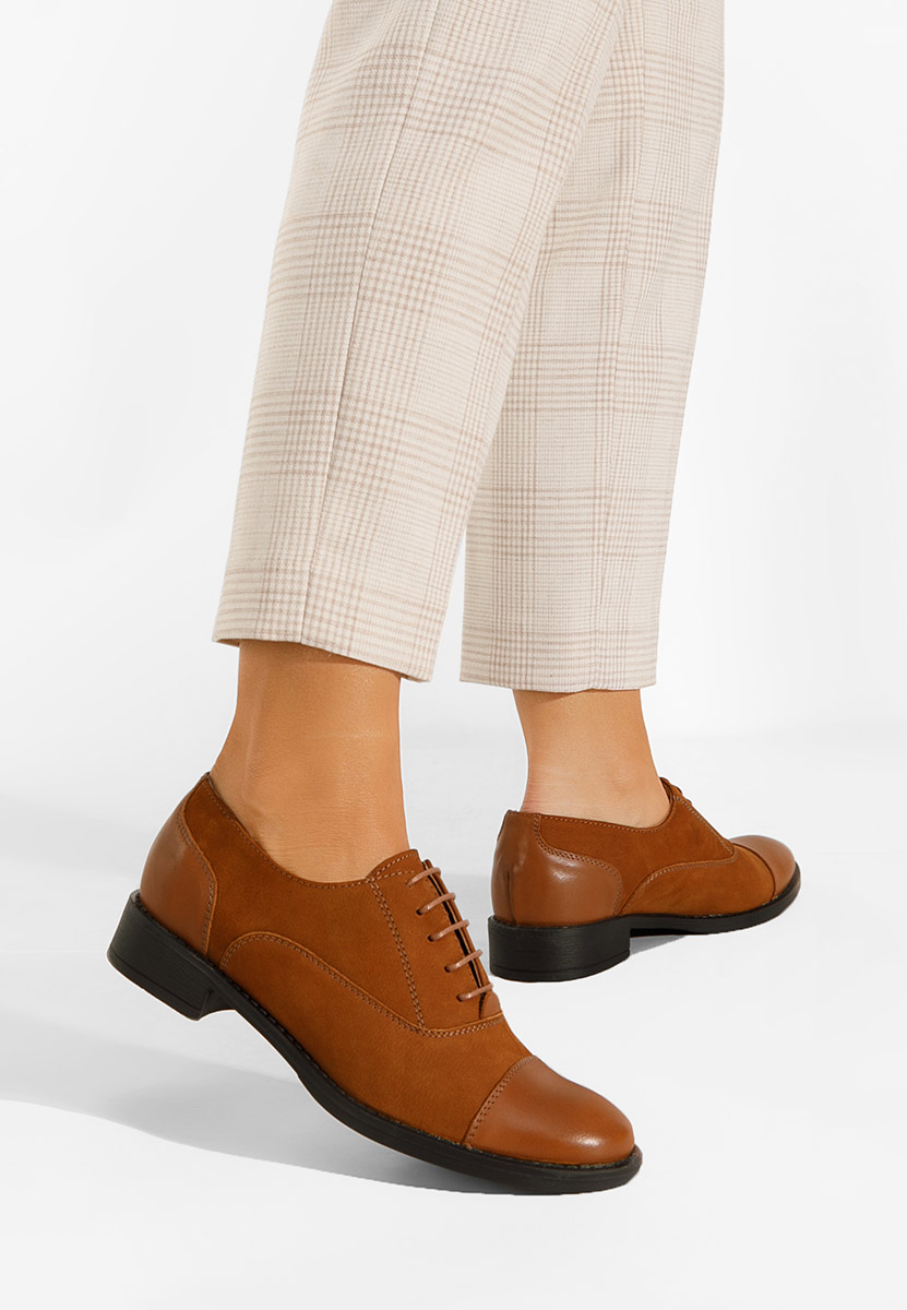 Scarpe oxford donna camel Genave