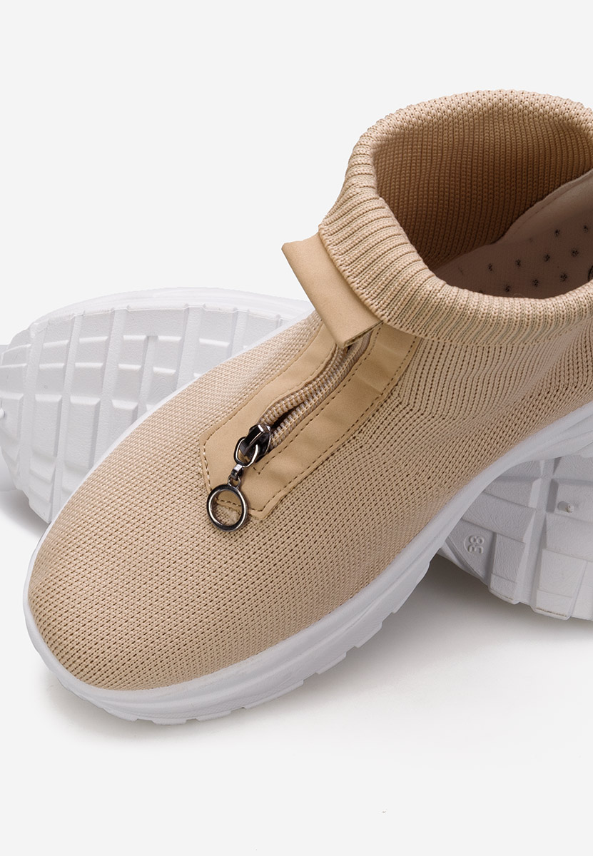 Sneakers donna alte tipo calzino marrone Linara