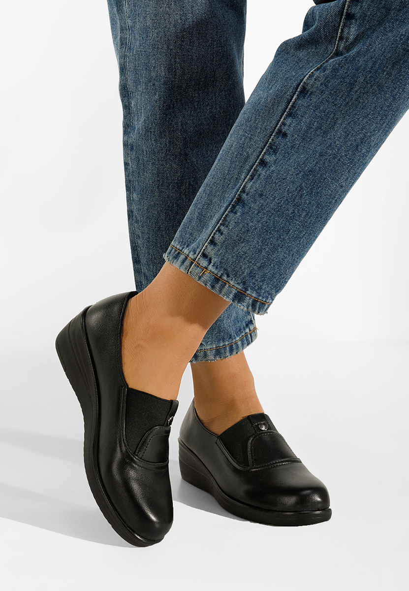 Scarpe con zeppa nero Liniara