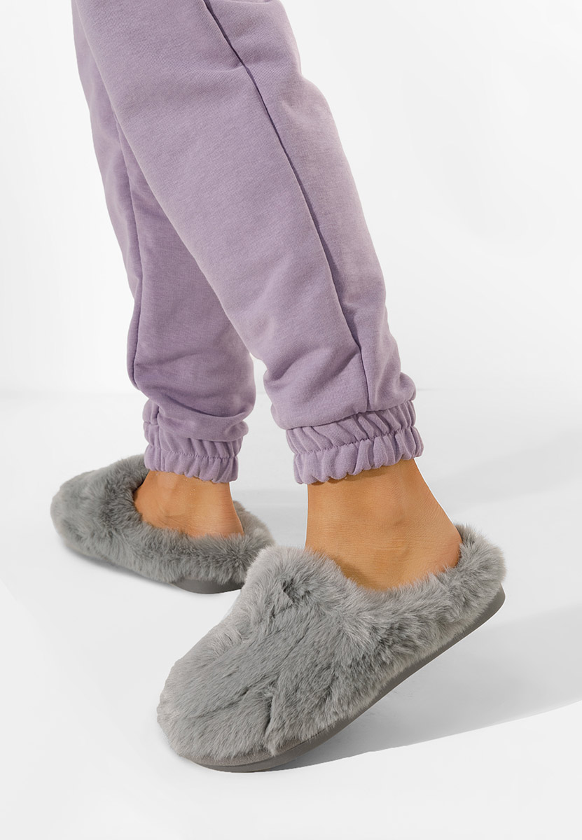 Pantofola donna invernale grigio Marisa