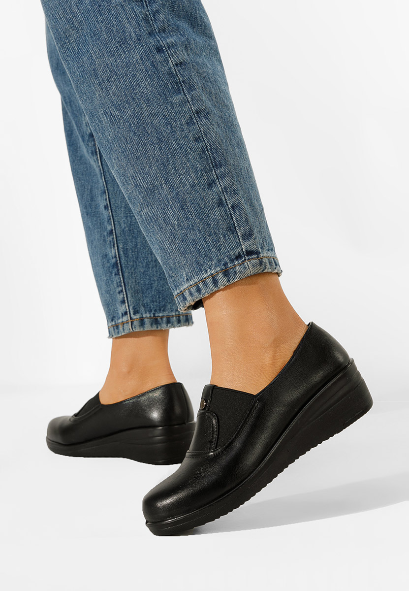 Scarpe con zeppa nero Liniara