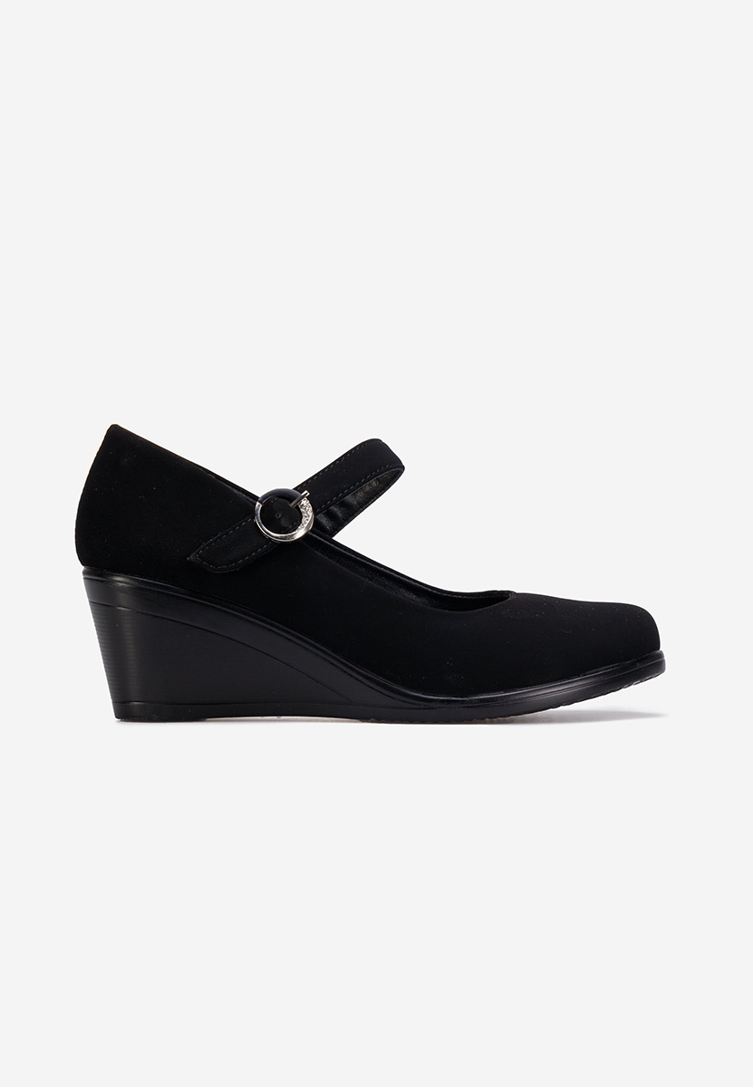 Scarpe con zeppa nero Ildia