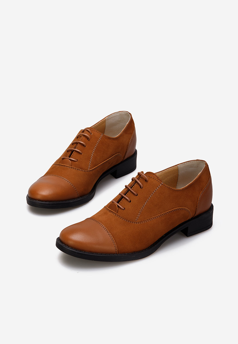 Scarpe oxford donna camel Genave