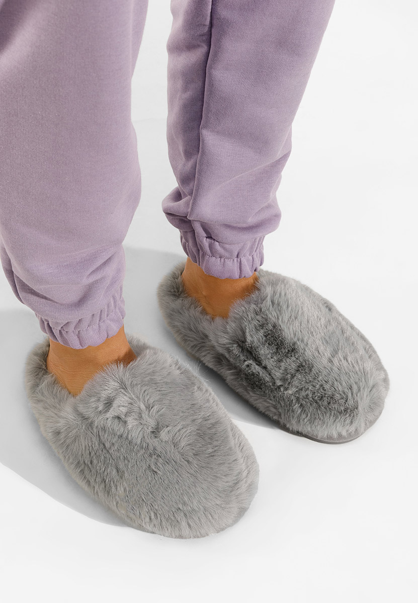 Pantofola donna invernale grigio Marisa