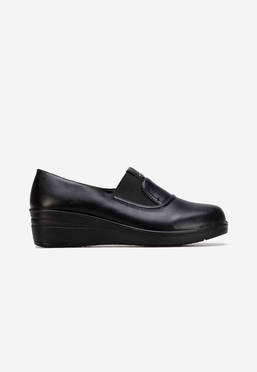 Scarpe con zeppa nero Liniara
