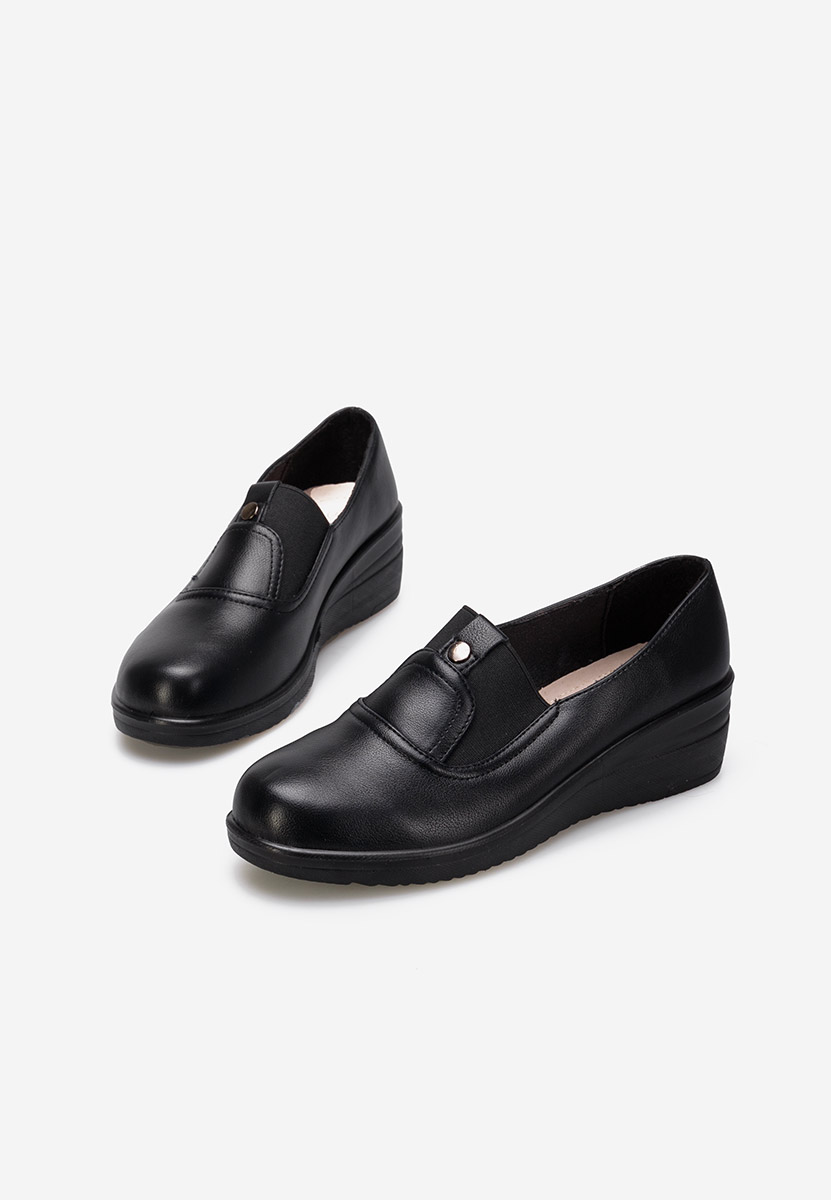 Scarpe con zeppa nero Liniara