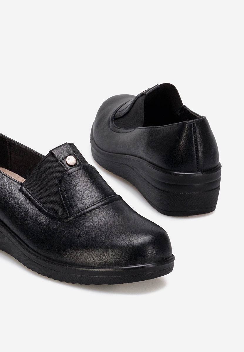 Scarpe con zeppa nero Liniara