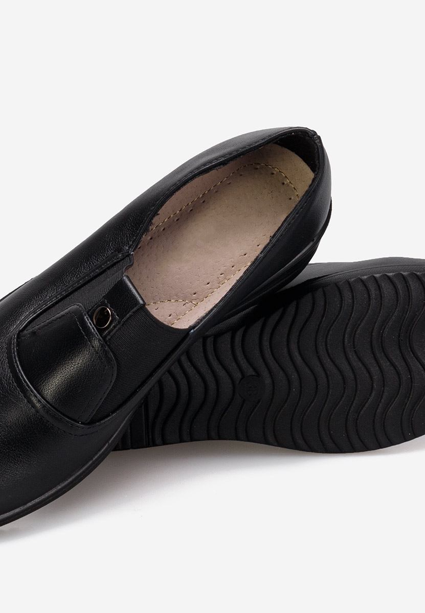 Scarpe con zeppa nero Liniara