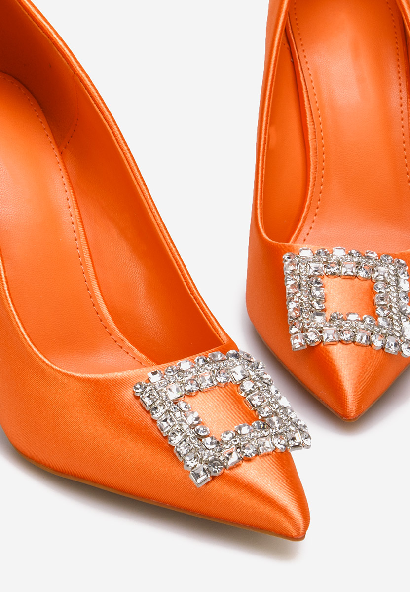 Décolleté tacco a spillo arancioni Leonida S