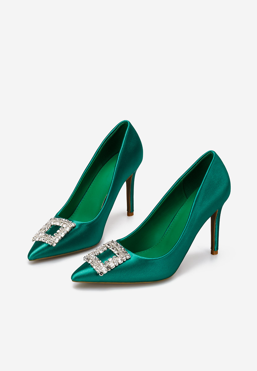 Décolleté tacco a spillo verdi Leonida S