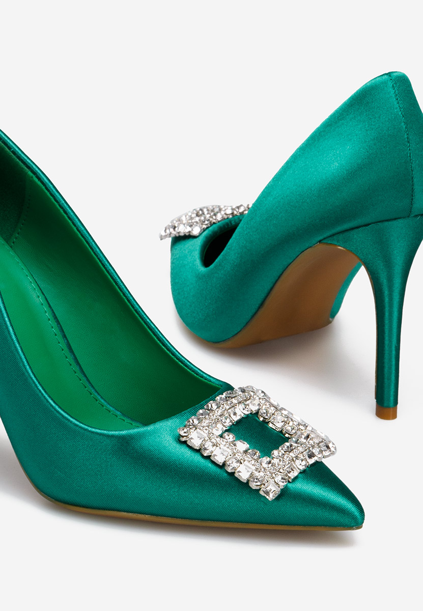 Décolleté tacco a spillo verdi Leonida S