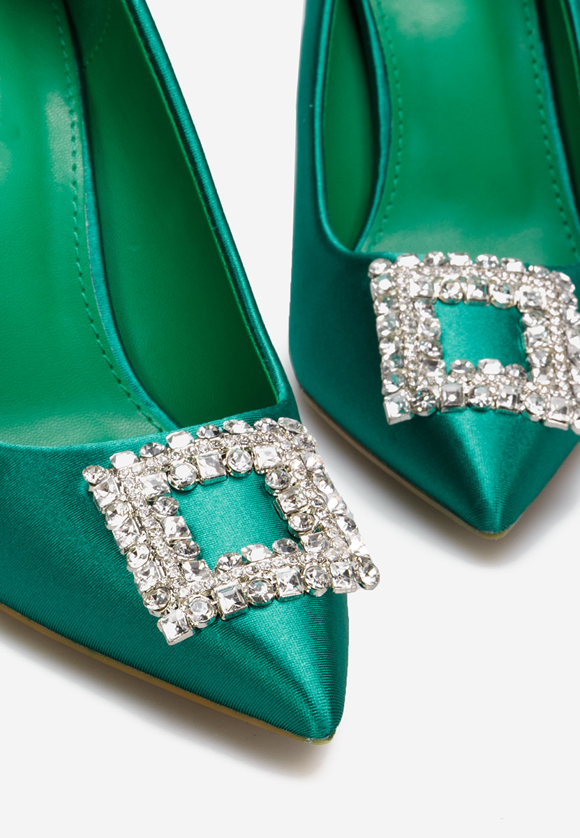 Décolleté tacco a spillo verdi Leonida S